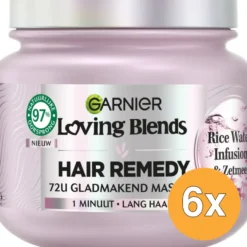 6x Garnier Loving Blends Haarmasker Rice Water Infusion (340 ml)