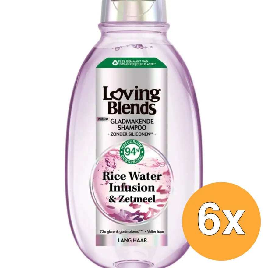 6x Garnier Loving Blends Shampoo Rice Water Infusion (300 ml)