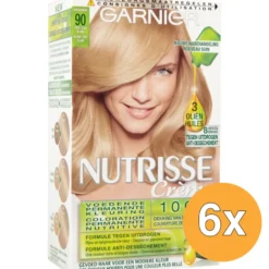 6x Garnier Nutrisse Creme 9,0/90 Blonde Pepite (1 set)