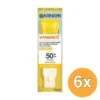 6x Garnier Vitamine C Dagcreme Anti Pigmentvlekken SPF50 (40 ml)