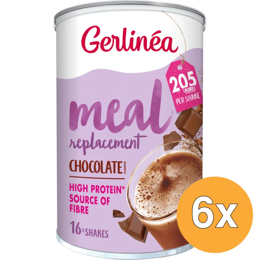 6x Gerlinéa Afslank Maaltijdshake Chocolade (436 gr)