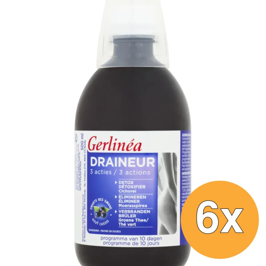 6x Gerlinéa Draineur 3 Acties (500 ml)