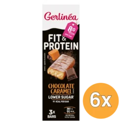 6x Gerlinéa Reep Fit & Protein Chocolate Caramel (3 x 27 gr)