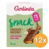 12x Gerlinéa Snackrepen Chocolade & Hazelnoot Smaak (8 x 20 gr)
