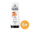 6x Gliss Kur Conditioner total repair (200 ml)