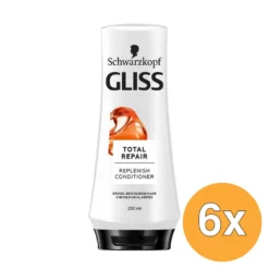 6x Gliss Kur Conditioner total repair (200 ml)