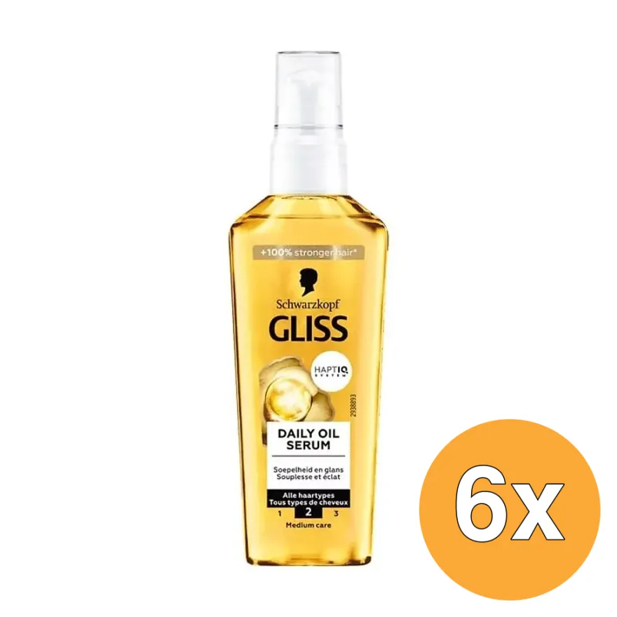 6x Gliss Kur Serum Daily Oil (75 ml)