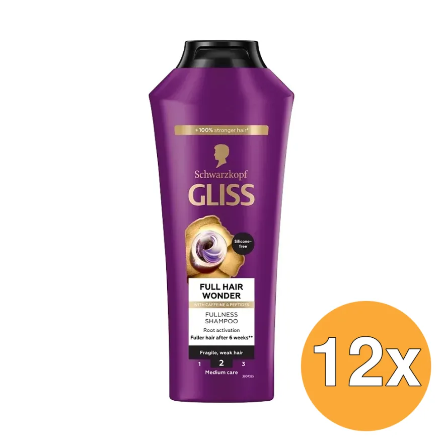 12x Gliss Kur Shampoo Full Hair W (250 ml)