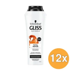 12x Gliss Kur Shampoo Total Repair (250 ml)