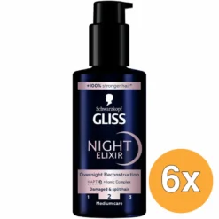 6x Gliss Kur Split Hair Miracle Night Elixir (100 ml)