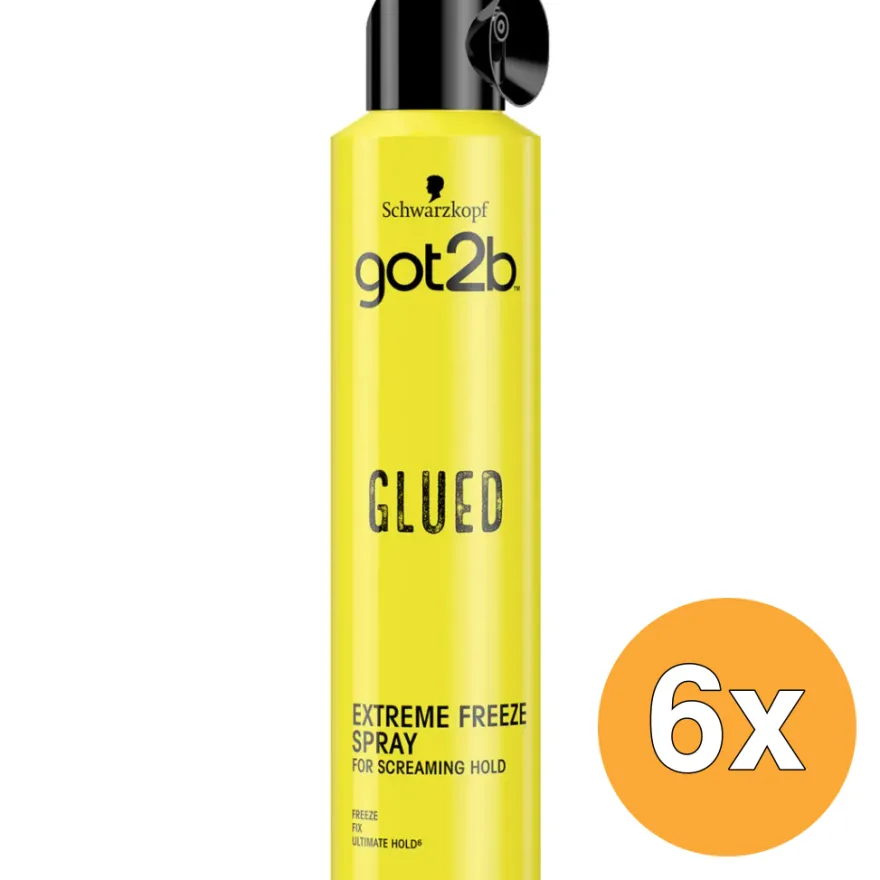 6x Got2B Glued Extreme Freeze Haarspray (300 ml)