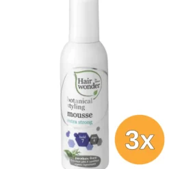 3x Hairwonder Botanical Styling Mousse Extra Strong (200 ml)