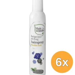 6x Hairwonder Botanical styling hairspray flexible hold (300 ml)