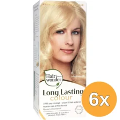 6x Hairwonder Long Lasting Colour 8 Light Blond (100 ml)