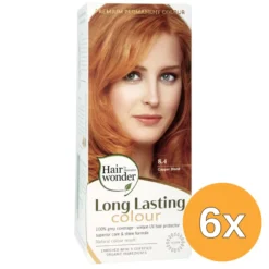 6x Hairwonder Long Lasting Colour 8.4 Copper Blond (100 ml)