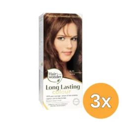 3x Hairwonder Long lasting colour 6.35 hazelnut (100 ml)