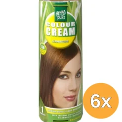 6x Hennaplus Colour cream 7.38 cinnamon (60 ml)