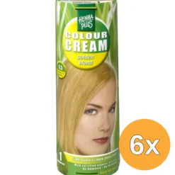 6x Hennaplus Colour Cream 8.3 Gold Blond (60 ml)