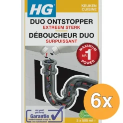 6x HG Duo Ontstopper (2 x 500 ml)
