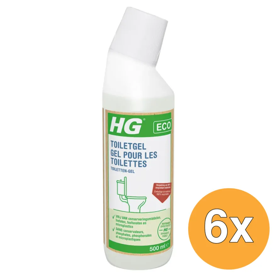 6x HG Eco Toiletgel (500 ml)