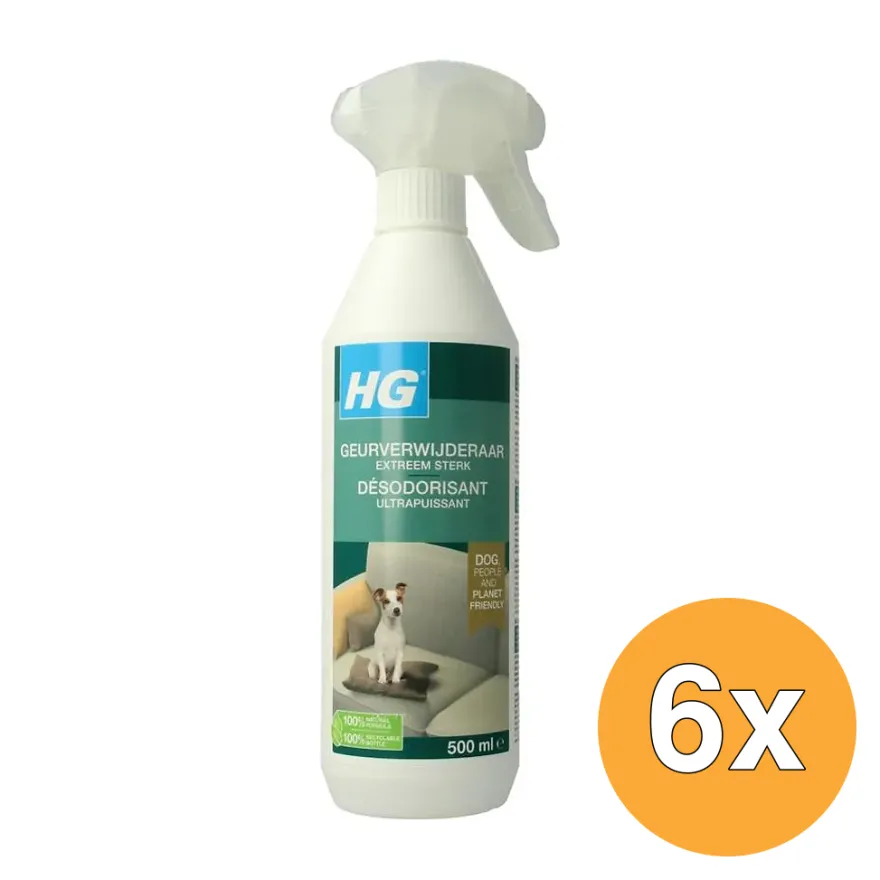 6x HG Geurverwijderaar Extreem Sterk Hond (500 ml)