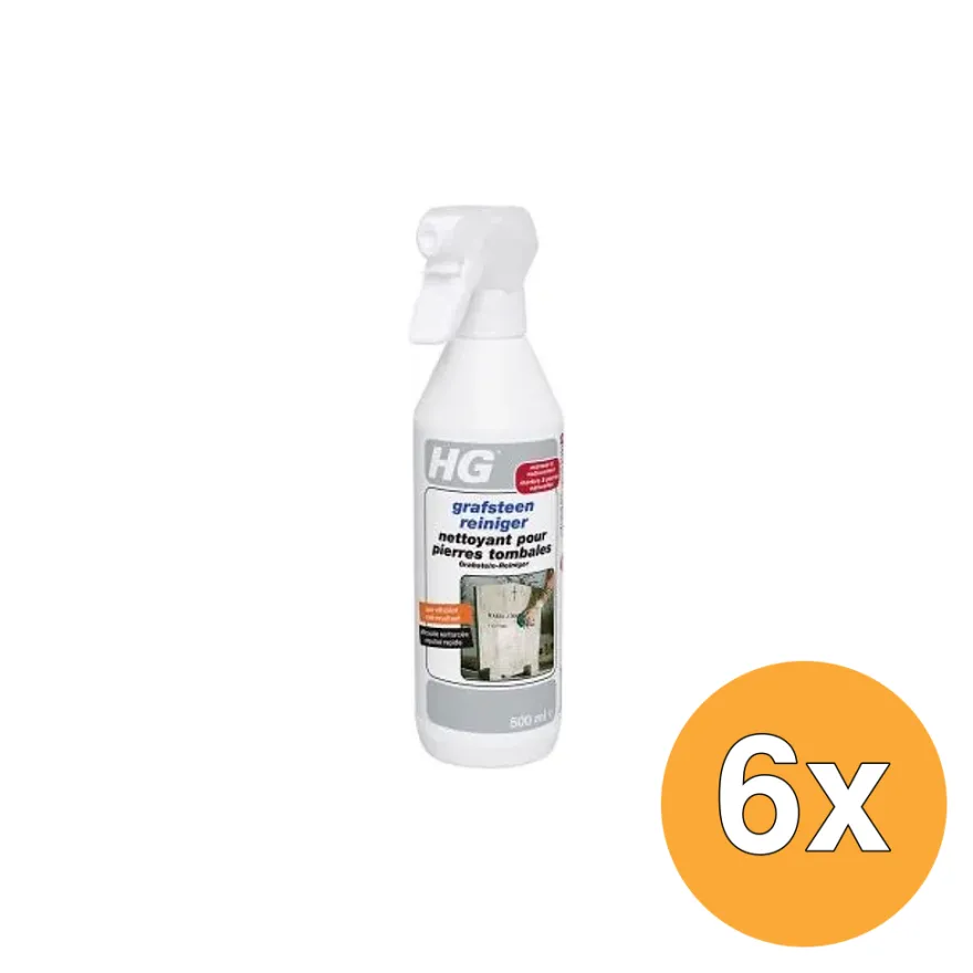 6x HG Grafsteenreiniger (500 ml)