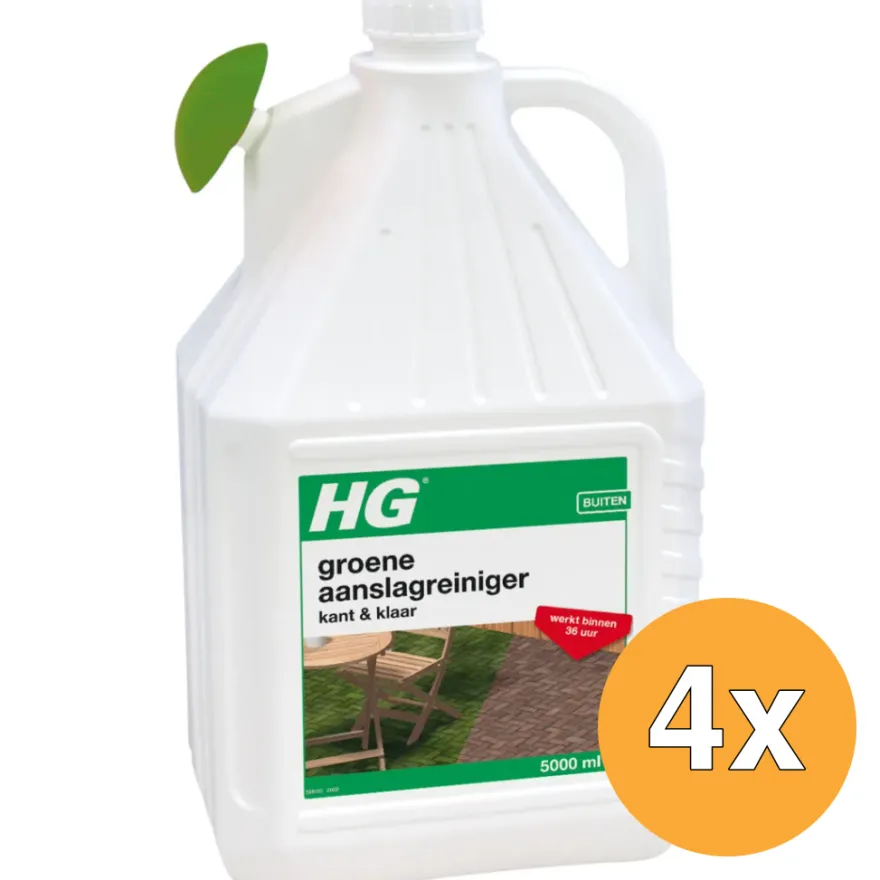 4x HG Groene Aanslagreiniger Kant en Klaar (5000 ml)