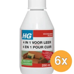 6x HG 4 in 1 voor Leer (250 ml)