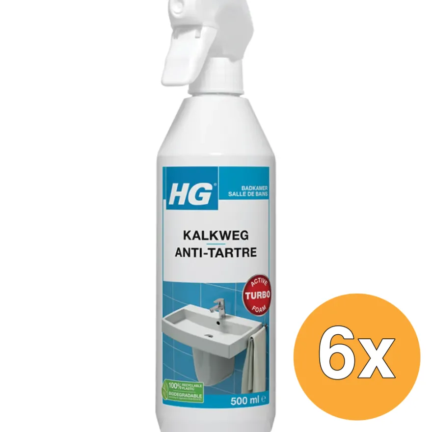 6x HG Kalkweg Schuimspray (500 ml)