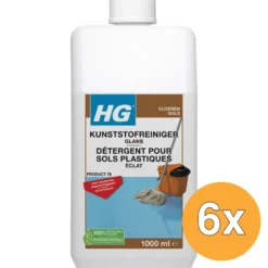 6x HG Kunststofreiniger Glans (1000 ml)