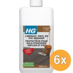 6x HG Laminaat, Vinyl en PVC Reiniger (1000 ml)