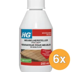 6x HG Meubelhersteller Licht Hout (250 ml)