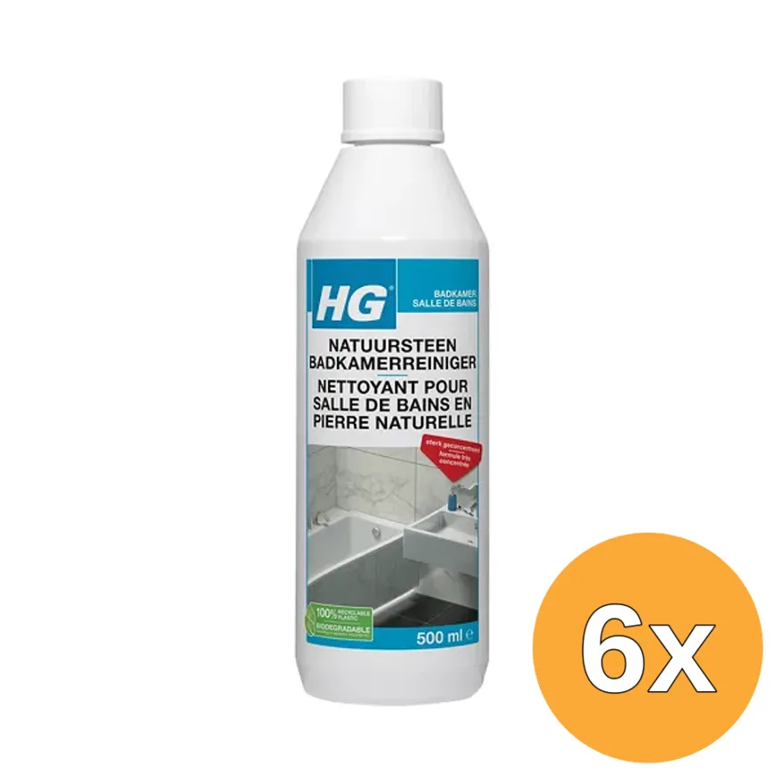 6x HG Natuursteen Badkamerreiniger (500 ml)
