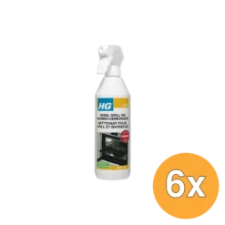 6x HG Oven, Grill en Barbecuereiniger (500 ml)