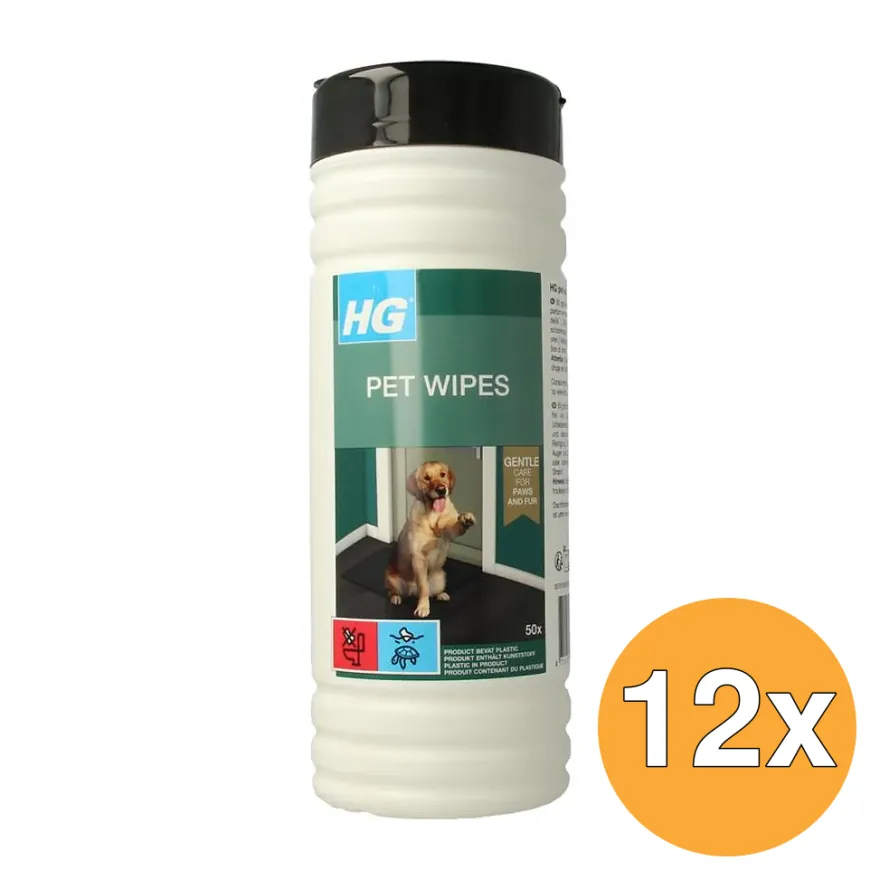 12x HG Pet Wipes (50 stuks)