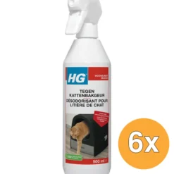 6x HG Tegen Kattenbakgeur (500 ml)