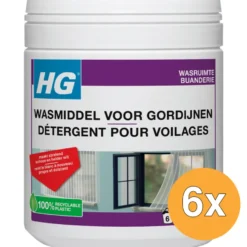 6x HG Wasmiddel voor Vitrage (500 gr)