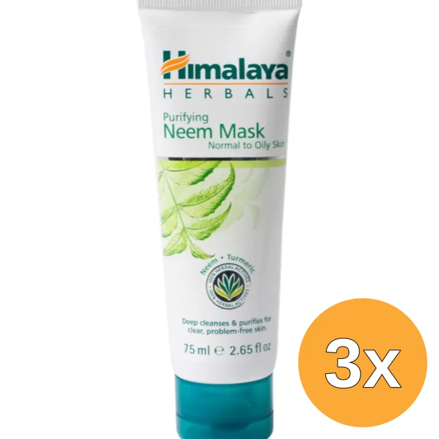 3x Himalaya Herb Neem Face Pack (75 ml)