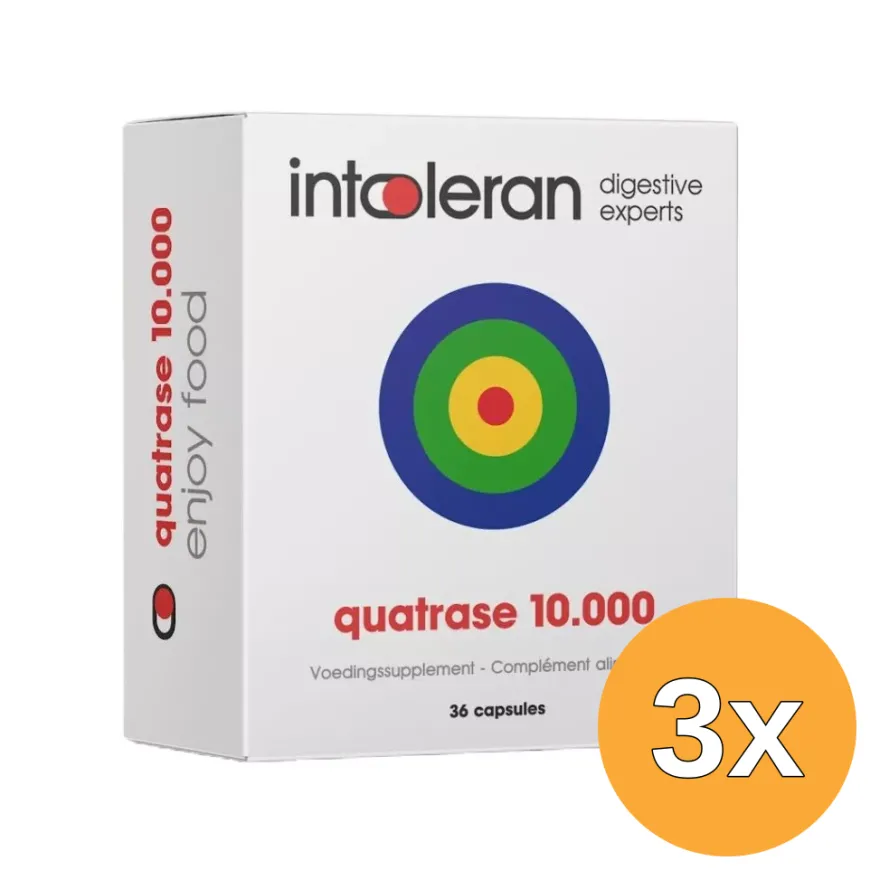 3x Intoleran Quatrase 10.000 (36 vega capsules)