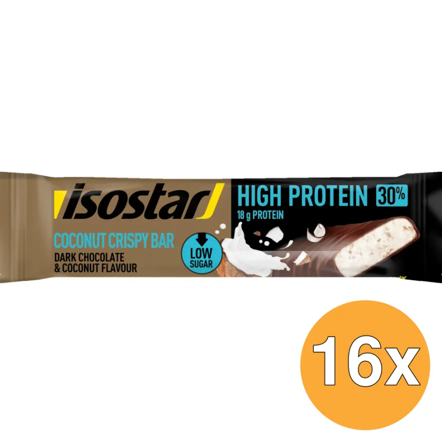 16x Isostar High Protein 30 Bar Coconut (55 gr)