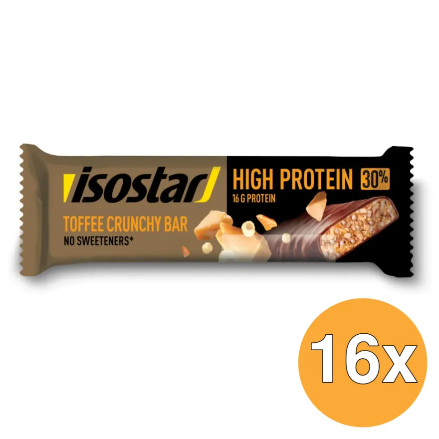 16x Isostar High Protein 30 Toffee Crunchy Bar (1 Stuk)