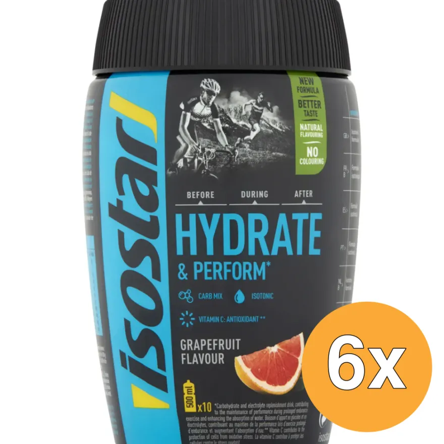 6x Isostar Hydrate & Performgrapefruit (400 gr)