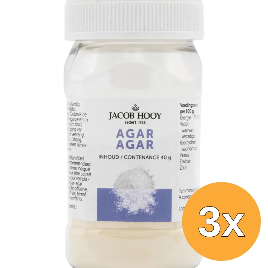 3x Jacob Hooy Agar Agar (40 gr)