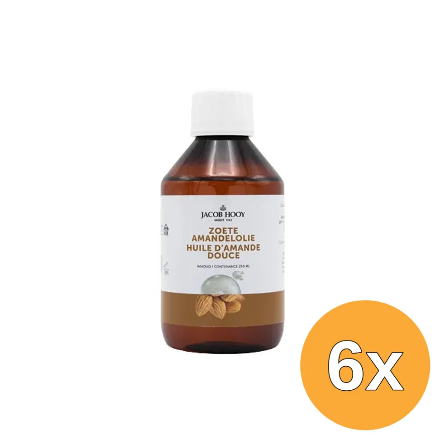 6x Jacob Hooy Amandelolie Zoet (250 ml)