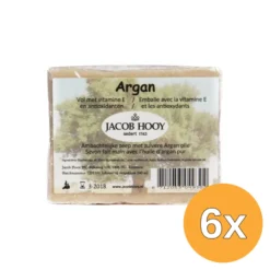 6x Jacob Hooy Argan Zeep Niet Vloeibaar (240 ml)