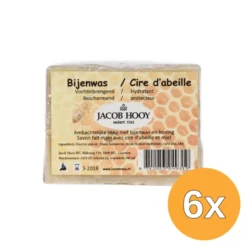 6x Jacob Hooy Bijenwas Zeep Niet Vloeibaar (240 ml)