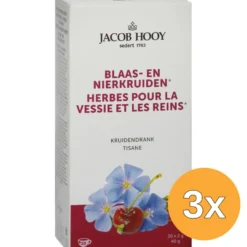 3x Jacob Hooy Blaas en nierkruiden kruidendrank (20 stuks)
