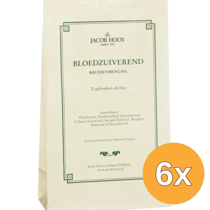 6x Jacob Hooy Bloedzuiverende Thee (100 gr)