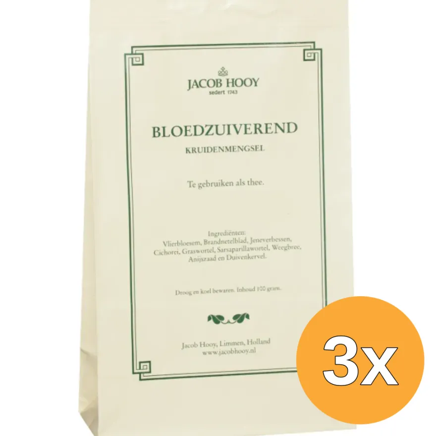 3x Jacob Hooy Bloedzuiverende Thee (100 gr)