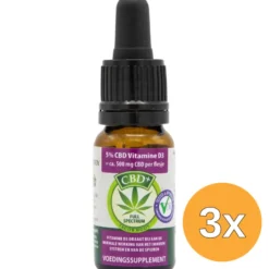 3x Jacob Hooy CBD Olie 5% Met Vitamine D (10 ml)